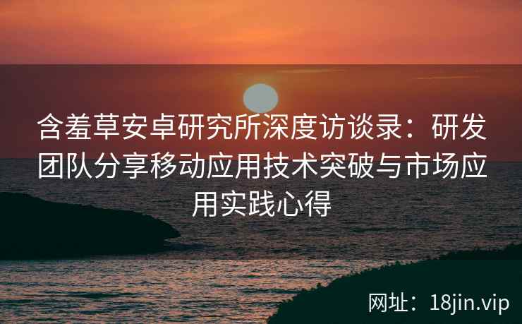 含羞草安卓研究所深度访谈录：研发团队分享移动应用技术突破与市场应用实践心得