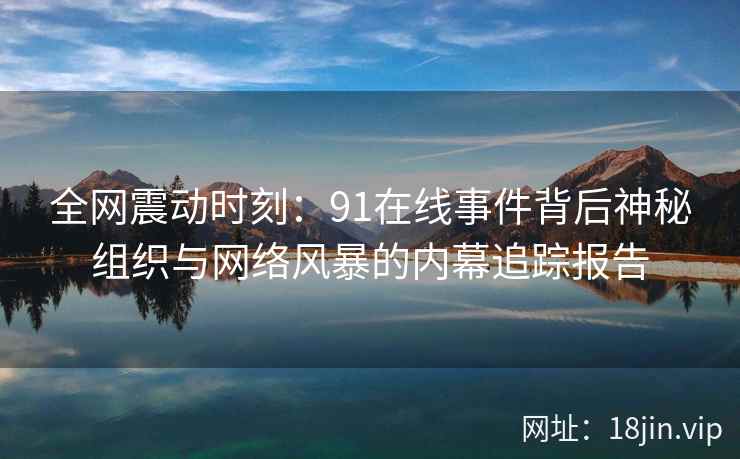 全网震动时刻：91在线事件背后神秘组织与网络风暴的内幕追踪报告