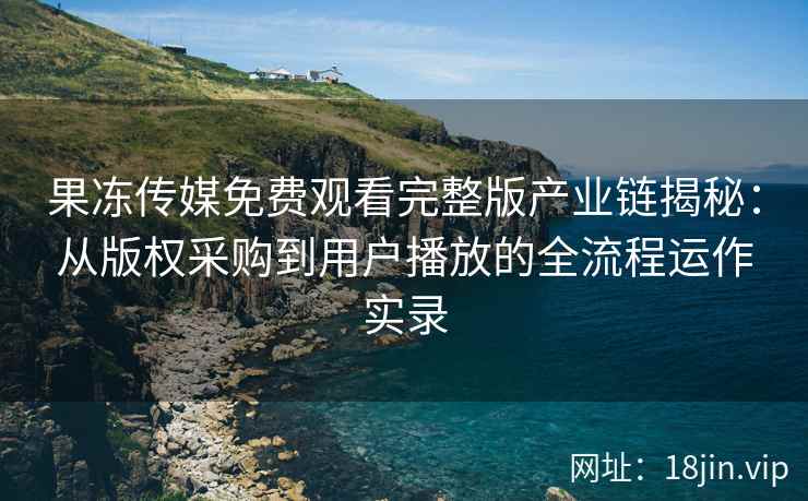 果冻传媒免费观看完整版产业链揭秘：从版权采购到用户播放的全流程运作实录