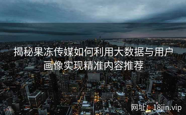 揭秘果冻传媒如何利用大数据与用户画像实现精准内容推荐